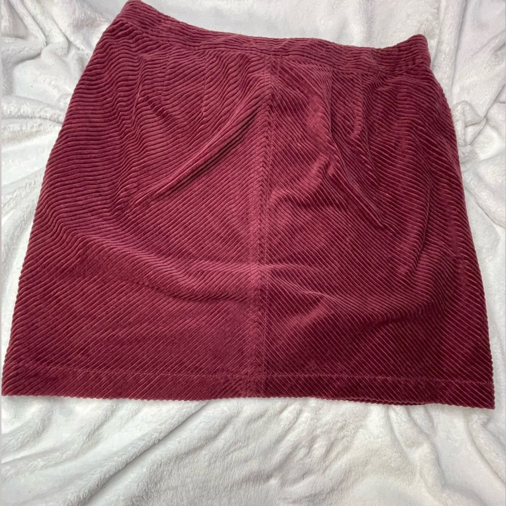 Talbots Deep Red Corduroy Skirt. Size 14P